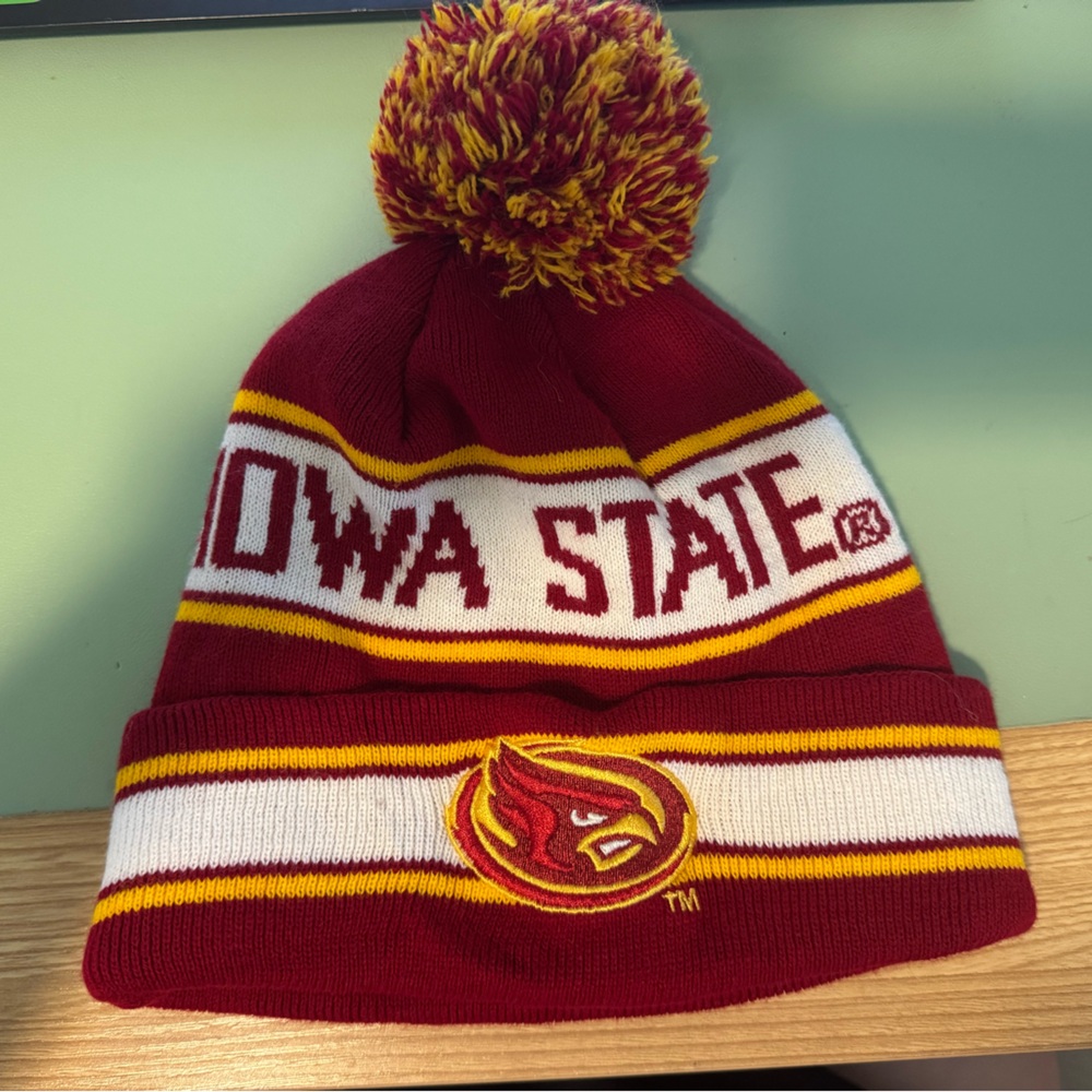 Iowa State Knit Beanie with Pom